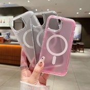 تصویر قاب سیلیکون اپل مناسب آیفون ۱۴ پرو مکس با طراحی مگ سیف 