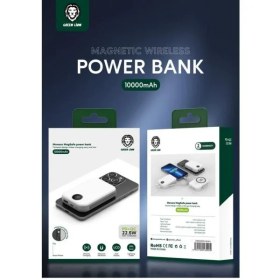 تصویر پاوربانک مگ سیف موناکو 10000 میلی آمپر گرین Green monaco magsafe powerbank 10000mAh 