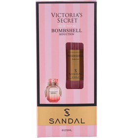 تصویر عطر جیبی زنانه Victorias Secret Bombshell حجم 25 میل صندل Sandal Victorias Secret Bombshell Eau De Parfum For Women 25 ml