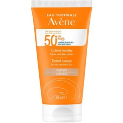 تصویر کرم ضد آفتاب و آبرسان رنگی اَون مناسب پوست خشک و حساس 50 میل AVENE Unifying 8h Hydration Tinted Cream-50ml