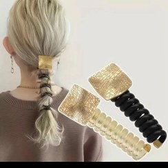 تصویر کش مو فنری طلایی کد ۲۷۲۰ Telephone wire hair band