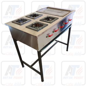 تصویر اجاق کته پز چهار شعله ترکیبی 