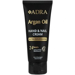 تصویر کرم مرطوب کننده دست و ناخن آدرا حجم ۷۵ میلی لیتر مناسب انواع پوست با رایحه آرگان 