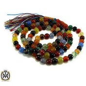 تصویر تسبیح عقیق ام البنین ۱۰۱ دانه سایز ۶ میل 