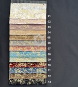 تصویر مخمل پتینه طلاکوب عرض 150 در رنگ بندی (بصورت متری) 
