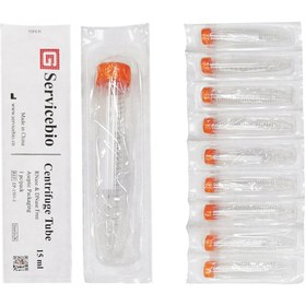 تصویر لوله فالکون ۱۵ میلی لیتر استریل بسته ۵۰ عددی (Free from RNase&DNase) 15 mL Centrifuge Tube, Sterile DNase & RNase Free,