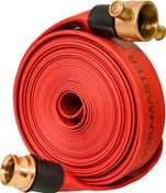 تصویر شیلنگ آتش نشانی ضد اسید سایز 2.5 اینچ - تایپ 3 - تاییدیه UL - ( کوپله شده با کوپلینگ BS برنجی - سیم پیچ - 20 متری ) آریاکوپلینگ 