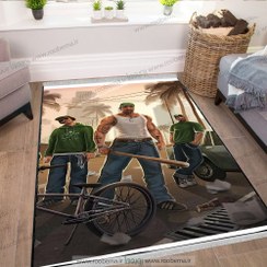 تصویر فرشینه چاپی اتاق گیمینگ برای اتاق پسر طرح جی تی ای FM-1057 