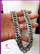 تصویر ست گردنبند و دستبند مردانه کارتیر ۱۴ میل استیل طول گردنبند ۶۰ سانتیمتر طول دستبند ۲۲ سانتیمتر 