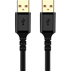 تصویر کابل USB کی نت پلاس مدل KP-C4012 طول 1.5 متر K-NET PLUS KP-C4012 USB 2.0 AM to USB 2.0 AM Cable 1.5m