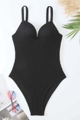 تصویر مایو شنا زنانه اسلیپ مشکی رنگ 