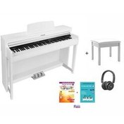 تصویر پیانو DP460K WH MAT MATT WHITE PIANO SET هدفون گردان و روش های MEDELİ 