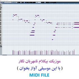 تصویر موزیک بیکلام نامهربان نگار ( با این موسیقی آواز بخوان ) MIDI File 