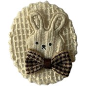 تصویر تکه‌دوزی خرگوش پشت شطرنجی – کد QU-111 | طرح فانتزی مناسب لباس کودک و زنانه 