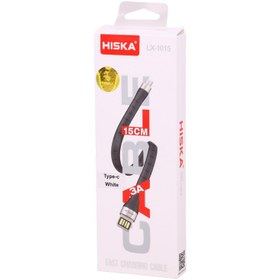 تصویر کابل کوتاه تایپ سی فست شارژ Hiska LX-1015 3A 15CM Hiska LX-1015 3A 15CM Type-C Cable