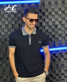 تصویر پولوشرت آستین کوتاه مردانه هوگو باس HUGO BOSS-AC-8028 