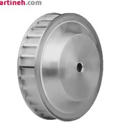 تصویر پولی تایمینگ 22 دندانه آلومینیومی مدل T5 برای تسمه با پهنای 25 میلیمتر 22-tooth pulley timing model T5