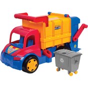 تصویر کامیون اسباب بازی حمل زباله Trash Truck نارنجی 