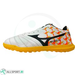 تصویر کفش چمن مصنوعی سایزکوچک میزانو مورلیا طرح اصلی Mizuno Morelia TF Yellow White 