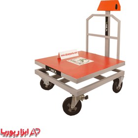 تصویر باسکول 800 کیلویی محک بدنه تیرکس 90*90+ چرخ صنعتی 