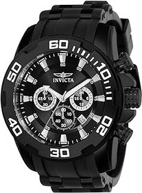 تصویر Invicta Mens Pro Diver Stainless Steel Quartz Watch with Silicone Strap, Black, 26 (Model: 22338, 22339) 