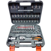 تصویر بکس ۶۱ پارچ فایندر ۳/۸ سفارش آمریکا شاهکار کیفیت مدل ۴۸۲ 61PCS 3/8" DR.Socket Set