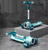 تصویر اسکوتر تعادلی با ارتفاع قابل تنظیم و چرخ‌های LED 