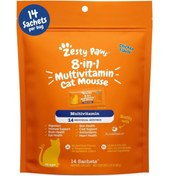 تصویر مولتی ویتامین ۸ منظوره گربه برند زستی پاو آمریکا Zesty Paws 8-in-1 Multivitamin Cat Vitamins & Supplements Mousse - Cat Vitamins for Indoor Cats - Healthy Treat Squeeze Up