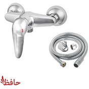 تصویر ست شیر توالت اهرمی رخشا مدل قهرمان کروم براق 