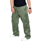 تصویر شلوار کار نخی سبز شش جیب (مناسب خانم ها و آقایان) 