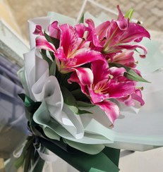 تصویر دسته گل لیلیوم کد 335 Lily's Flower Bouquet Code 335