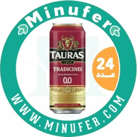 تصویر آبجو بدون الکل کلاسیک تورس ۵۰۰ سی سی - باکس 24 عددی Tauras Tradicinis Alcohol Free Beer 500ml