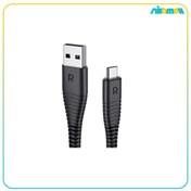 تصویر کابل تبدیل USB به microUSB راو پاور مدل RP-CB048 طول 1 متر USB to microUSB converter cable Raw Power Model RP-CB048 length 1 meter