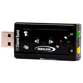 تصویر کارت صدا ولوم دار OSCAR OS-C701 USB OSCAR OS-C701 USB Virtual 7.1 Channel Sound Adapter