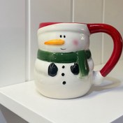 تصویر ماگ کریسمسی بابانوئل و ادم برفی وارداتی 