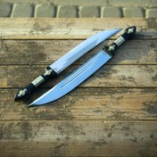 تصویر چاقوی سفری نیمچه تک لب با غلاف 