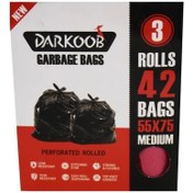 تصویر کیسه زباله دارکوب بسته 42 عددی قرمز 