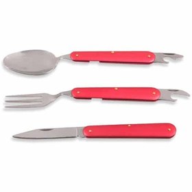 تصویر ست قاشق، چنگال و کارد تاشو ا Set of spoons, fork and folding knive Set of spoons, fork and folding knive