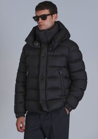 تصویر کاپشن مردانه مشکی لوفیان | 112120226 اورجینال 