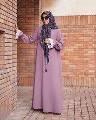 تصویر مانتو عبای کرپ الیزه مدل یاس 