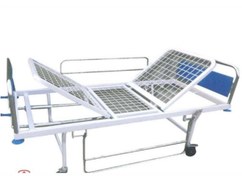 تصویر تخت بیمارستانی دو شکن مکانیکی رویه توری 