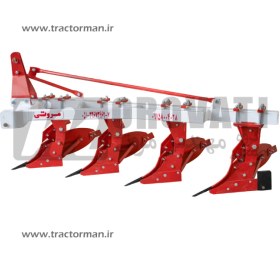 تصویر گاو آهن ۴ خیش قوطی 