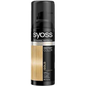 تصویر اسپری رنگ مو موقت سایوس مدل gold حجم 120 میلی لیتر Syoss temporary hair color spray gold model 120ml