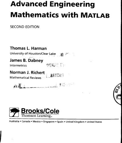 خرید و قیمت دانلود کتاب Advanced engineering mathematics with Matlab ...