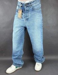 تصویر شلوار نیم بگ مردانه آبی | ساده | 132 