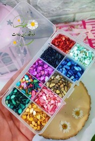 تصویر پک ده تایی صدف و سنگ قیمتی 