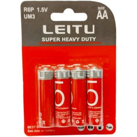 تصویر باتری قلمی لیتو LEITU مدل Super Heavy Duty بسته 4 عددی 