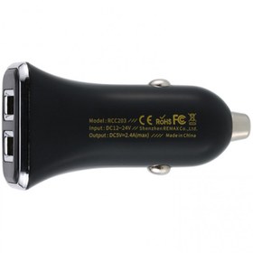 تصویر شارژر فندکی Remax RCC203 2.4A Remax RCC203 2.4A 2Port Car Charger