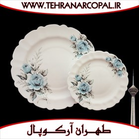 تصویر سرویس غذاخوری 25 پارچه آرکوپال (۶ نفره) مارگارت فیروزه iropal 25 Pcs