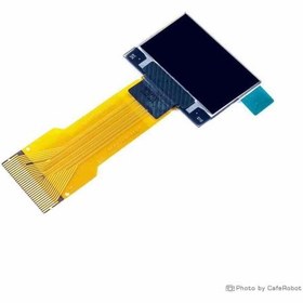 تصویر نمایشگر OLED دو رنگ زرد وآبی 0.96 اینچ دارای ارتباط SPI/IIC/Parallel و چیپ درایور SSD1306 با کابل فلت 30 پین بلند Plug In 